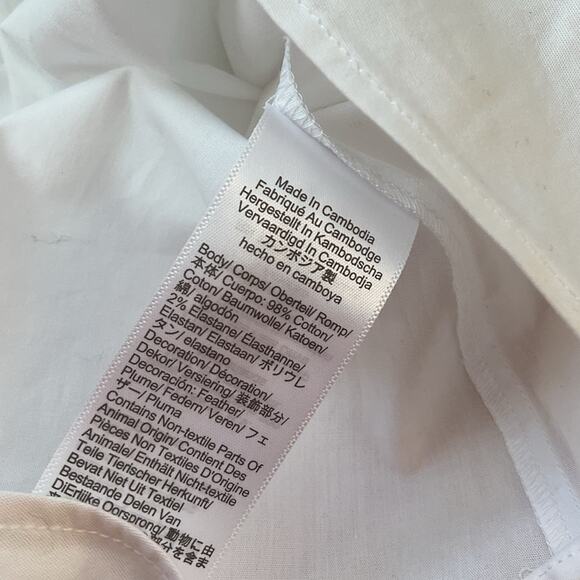 J. Crew Feather-Trimmed Button-Up Shirt in Signature Fit SZ M nwt - Picture 6 of 8